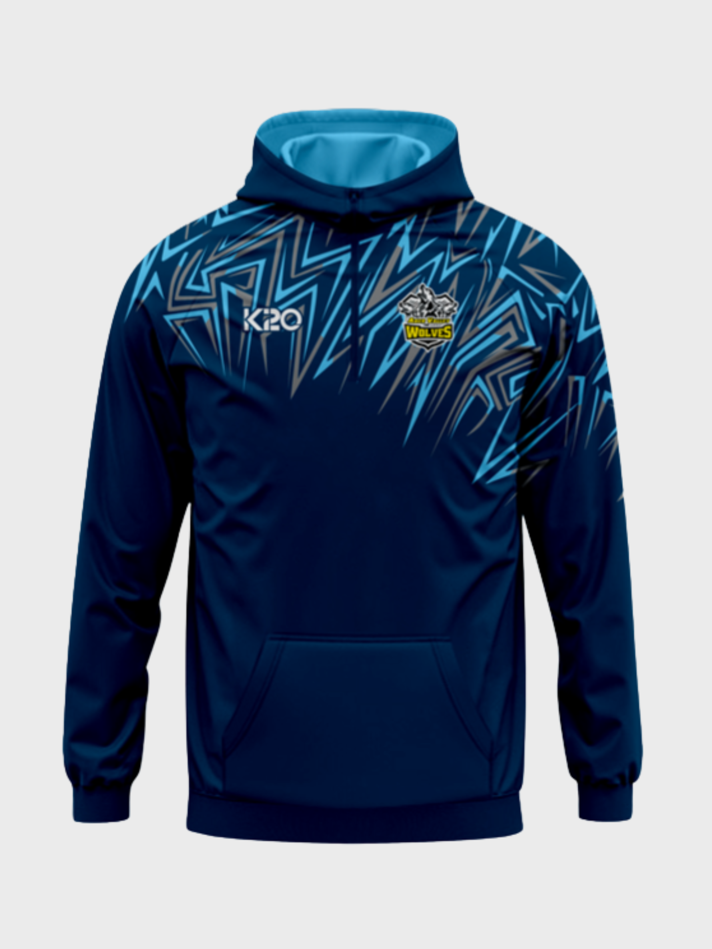 Aber Valley Wolves - 1/4 zip Hoody (Navy)