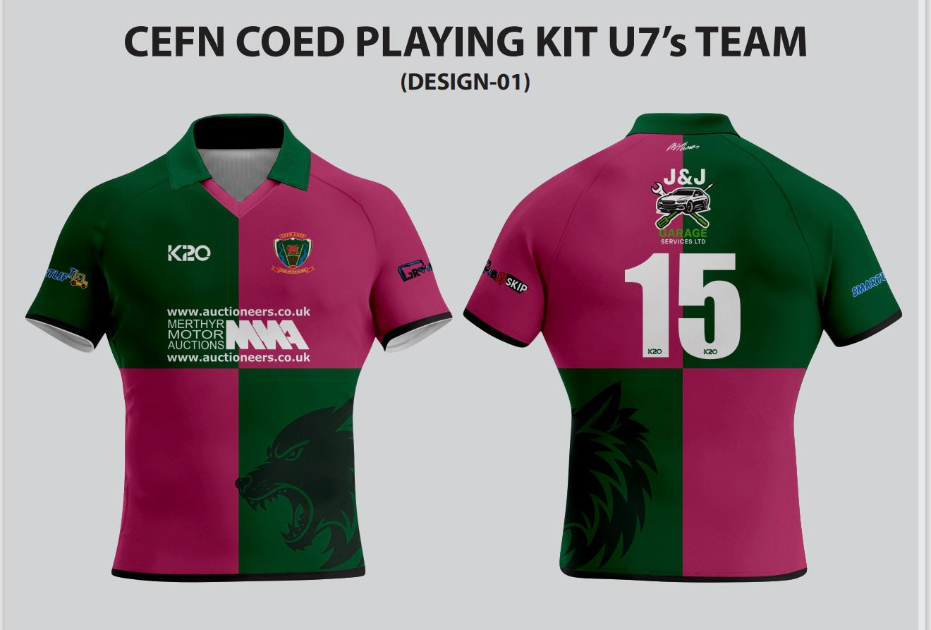 Cefn Coed RFC U7 Playing kit
