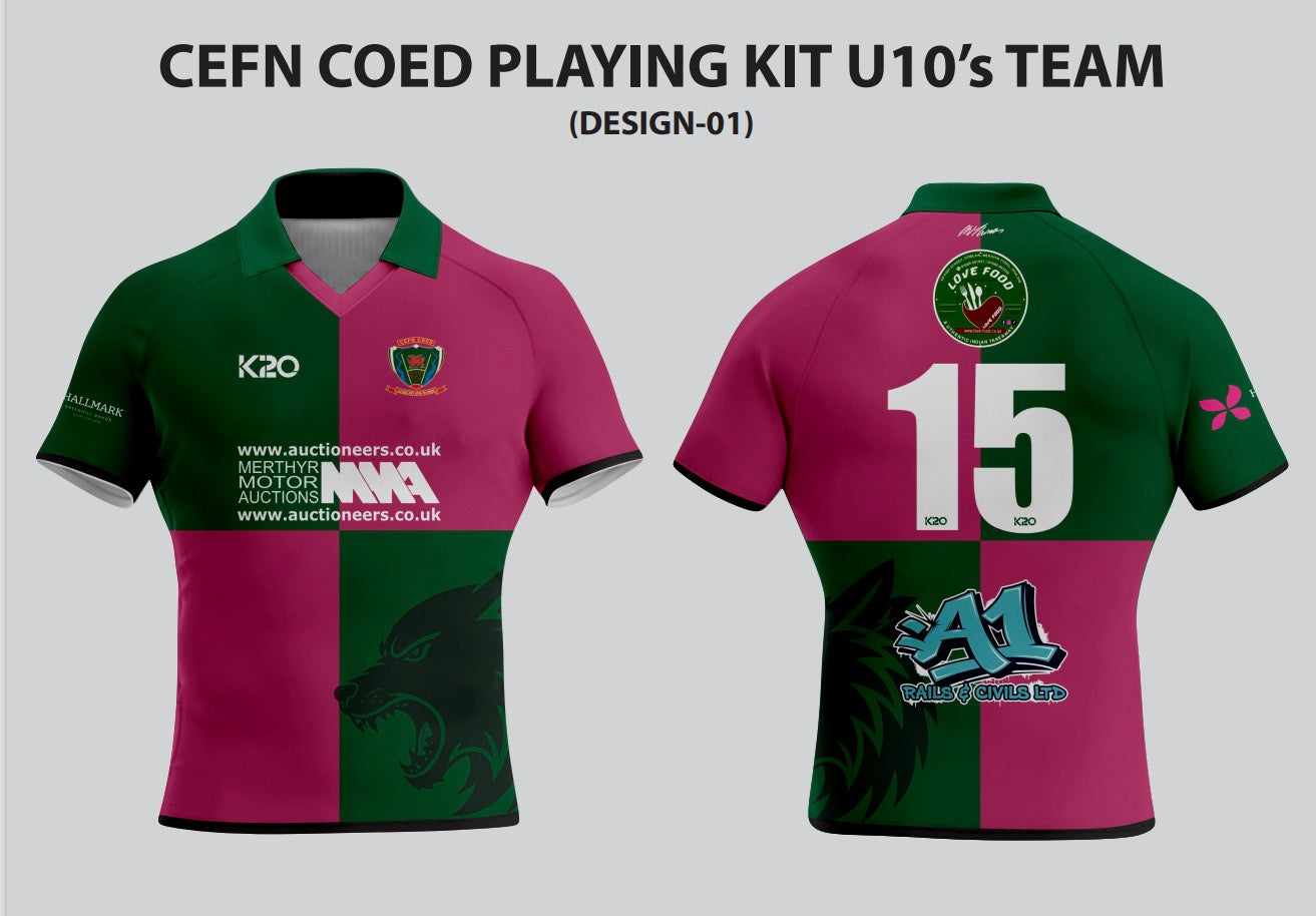 Cefn Coed RFC U10 Playing kit