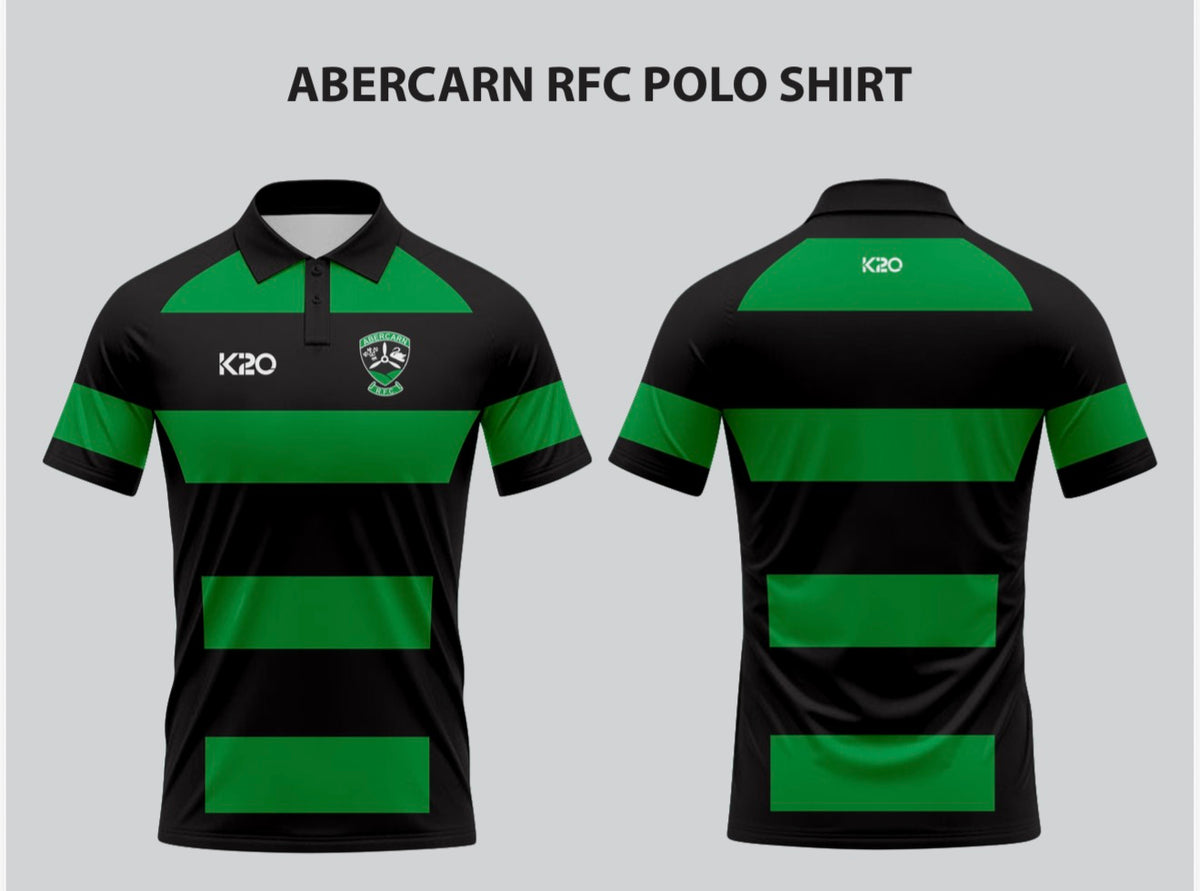 Abercarn RFC Club Hooped Polo