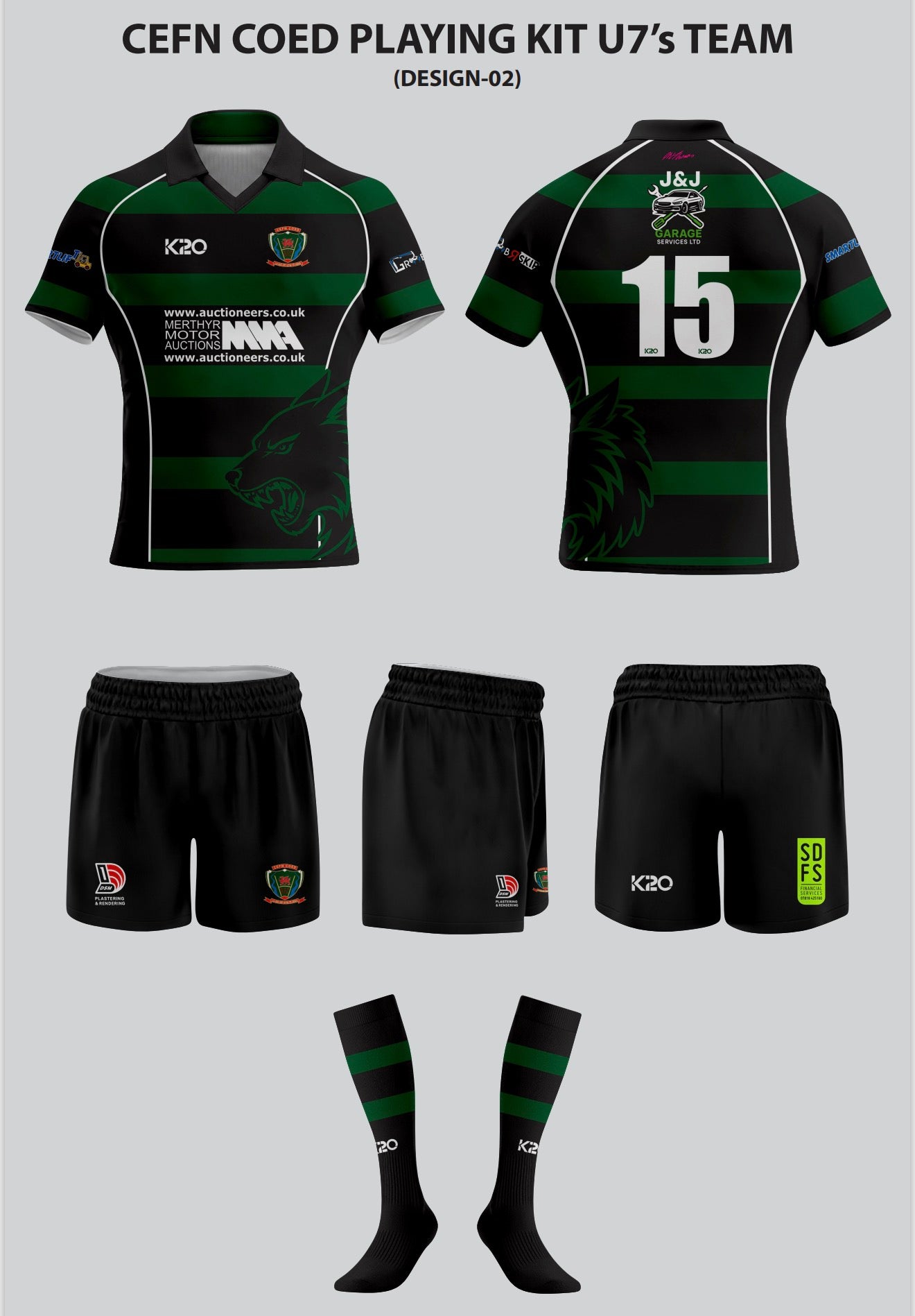 Cefn Coed RFC U7 Playing kit