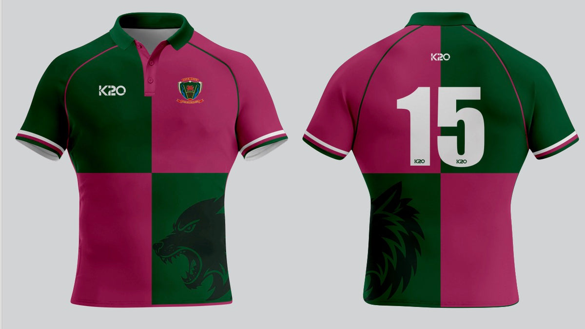 Cefn Coed M&J Replica Jersey - Green and Pink
