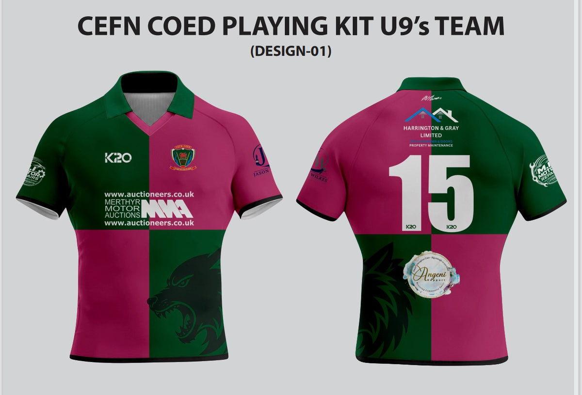 Cefn Coed RFC U9 Playing kit