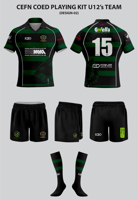 Cefn Coed RFC U12 Playing kit