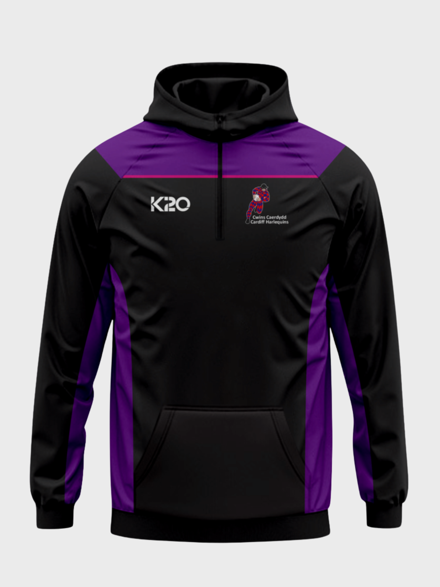 Cardiff Harlequins- 1/4 Zip Hoodie